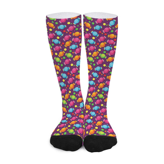 Sweet Candy Pattern Print Long Socks