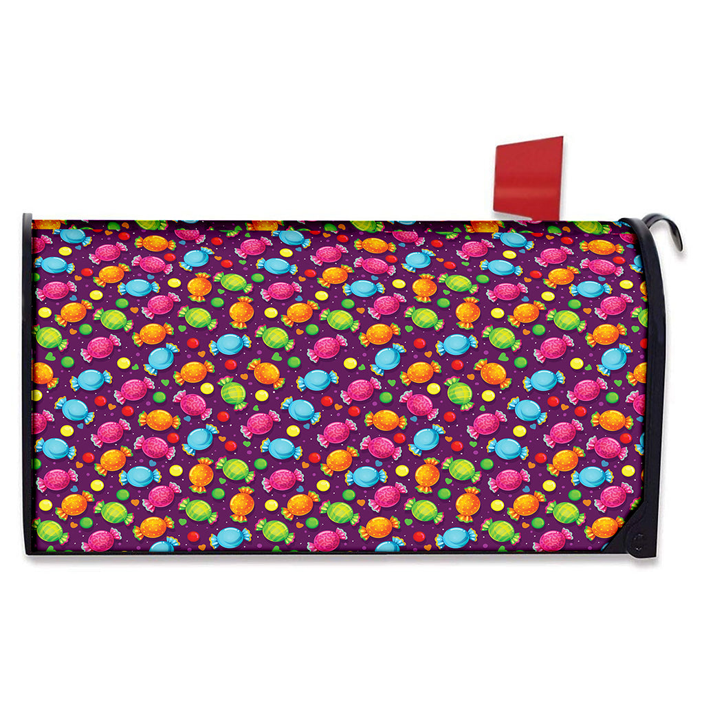 Sweet Candy Pattern Print Mailbox Cover
