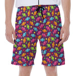 Sweet Candy Pattern Print Men's Beach Shorts
