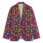 Sweet Candy Pattern Print Men's Blazer