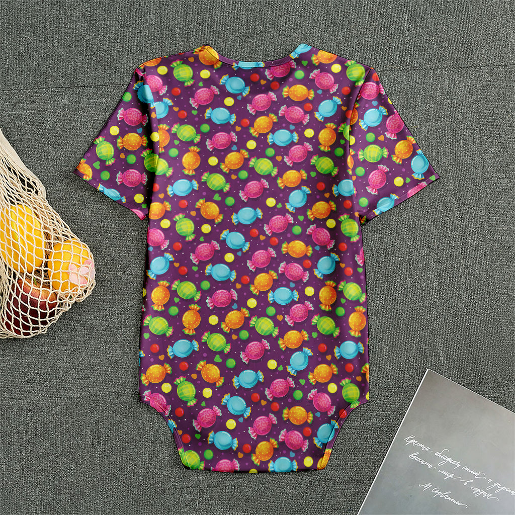 Sweet Candy Pattern Print Men's Bodysuit