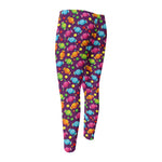 Sweet Candy Pattern Print Men's Compression Pants