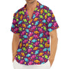 Sweet Candy Pattern Print Men's Deep V-Neck Shirt