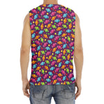 Sweet Candy Pattern Print Men's Fitness Tank Top