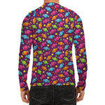 Sweet Candy Pattern Print Men's Long Sleeve Rash Guard