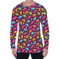 Sweet Candy Pattern Print Men's Long Sleeve T-Shirt