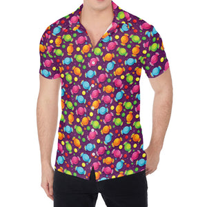 Sweet Candy Pattern Print Men's Shirt