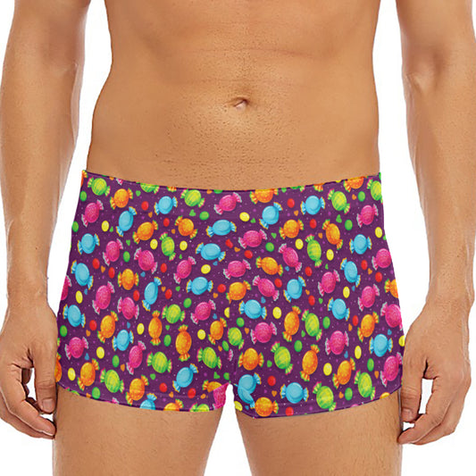 Sweet Candy Pattern Print Men's Short Boxer Briefs
