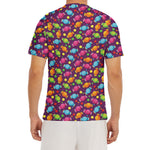Sweet Candy Pattern Print Men's Short Sleeve Rash Guard