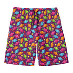Sweet Candy Pattern Print Men's Swim Trunks