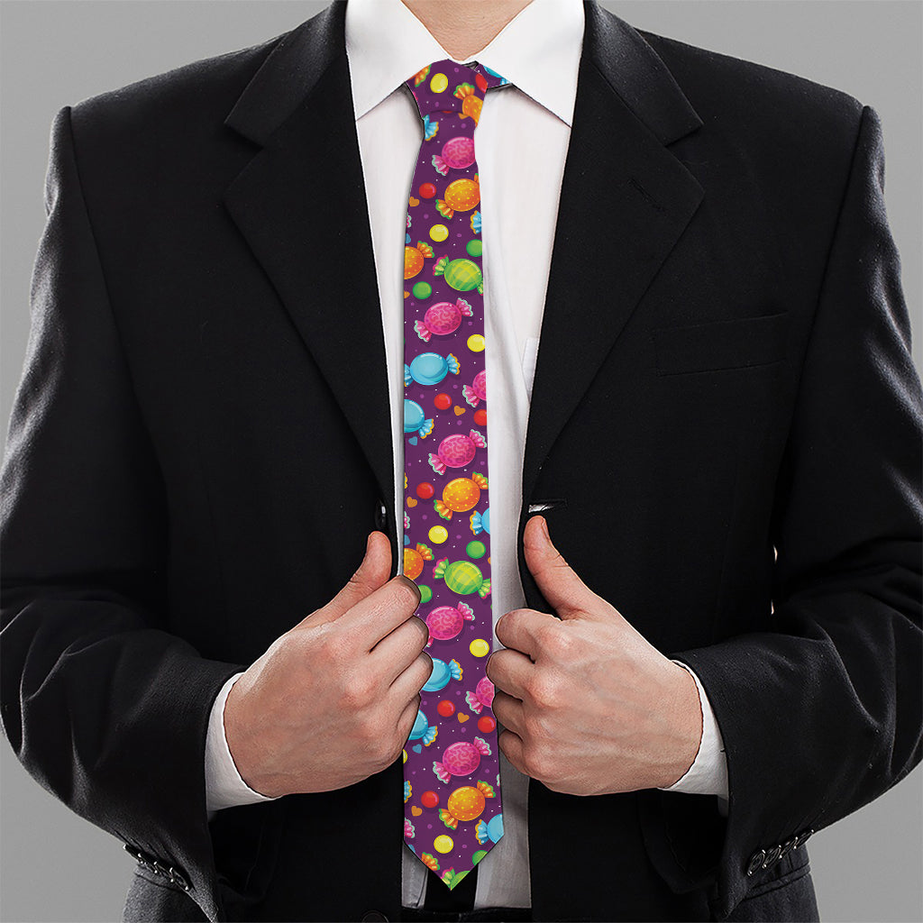 Sweet Candy Pattern Print Necktie