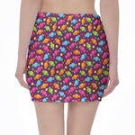 Sweet Candy Pattern Print Pencil Mini Skirt