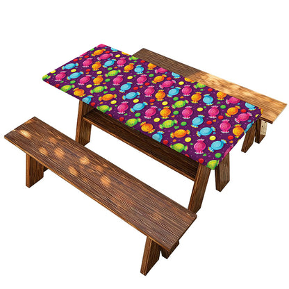 Sweet Candy Pattern Print Picnic Table Cover