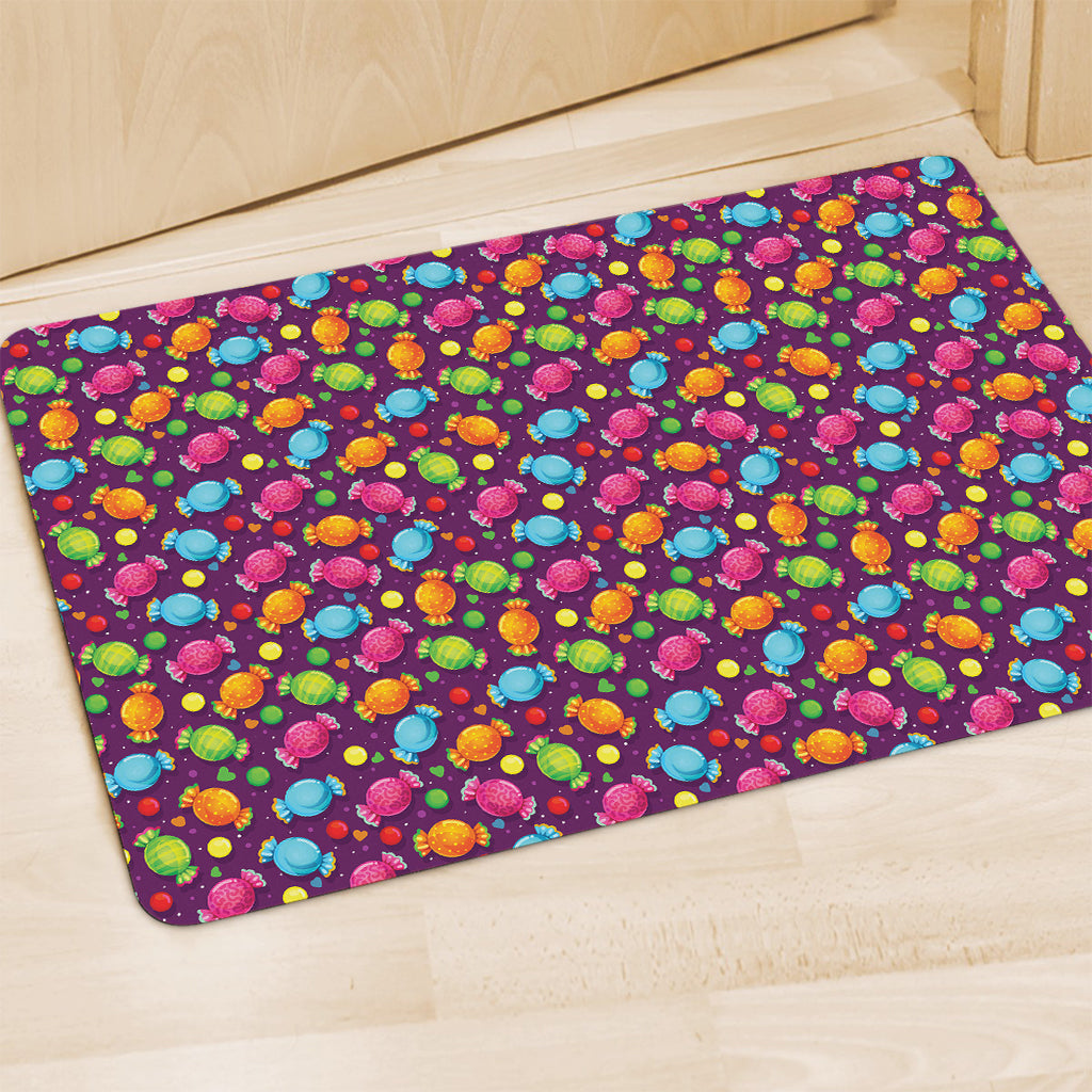 Sweet Candy Pattern Print Polyester Doormat