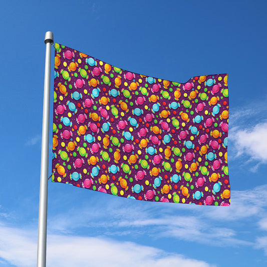 Sweet Candy Pattern Print Polyester Flag