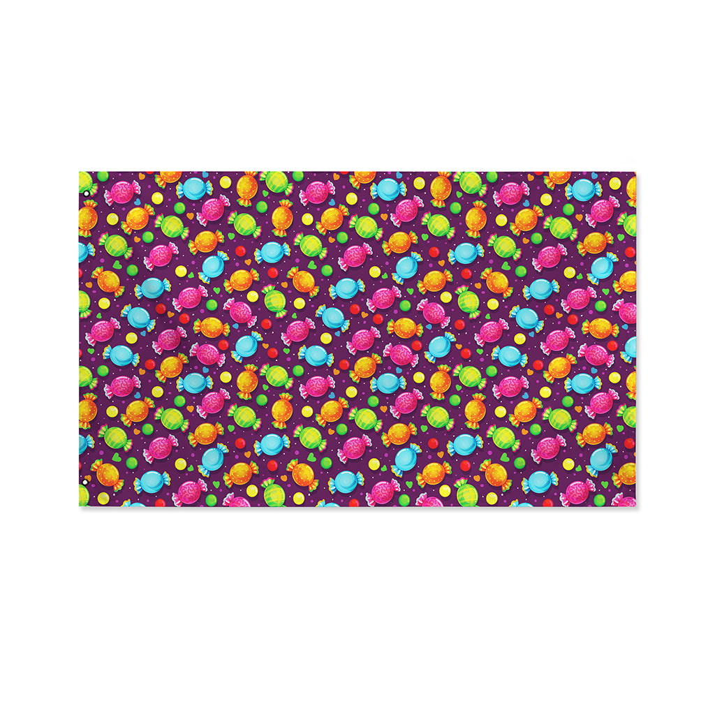 Sweet Candy Pattern Print Polyester Flag