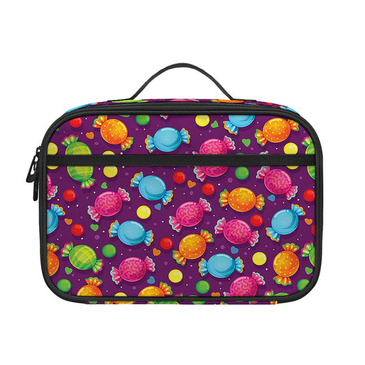 Sweet Candy Pattern Print Portable Lunch Bag