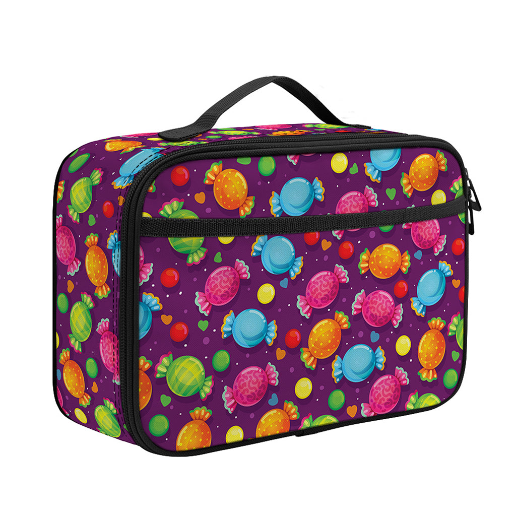 Sweet Candy Pattern Print Portable Lunch Bag