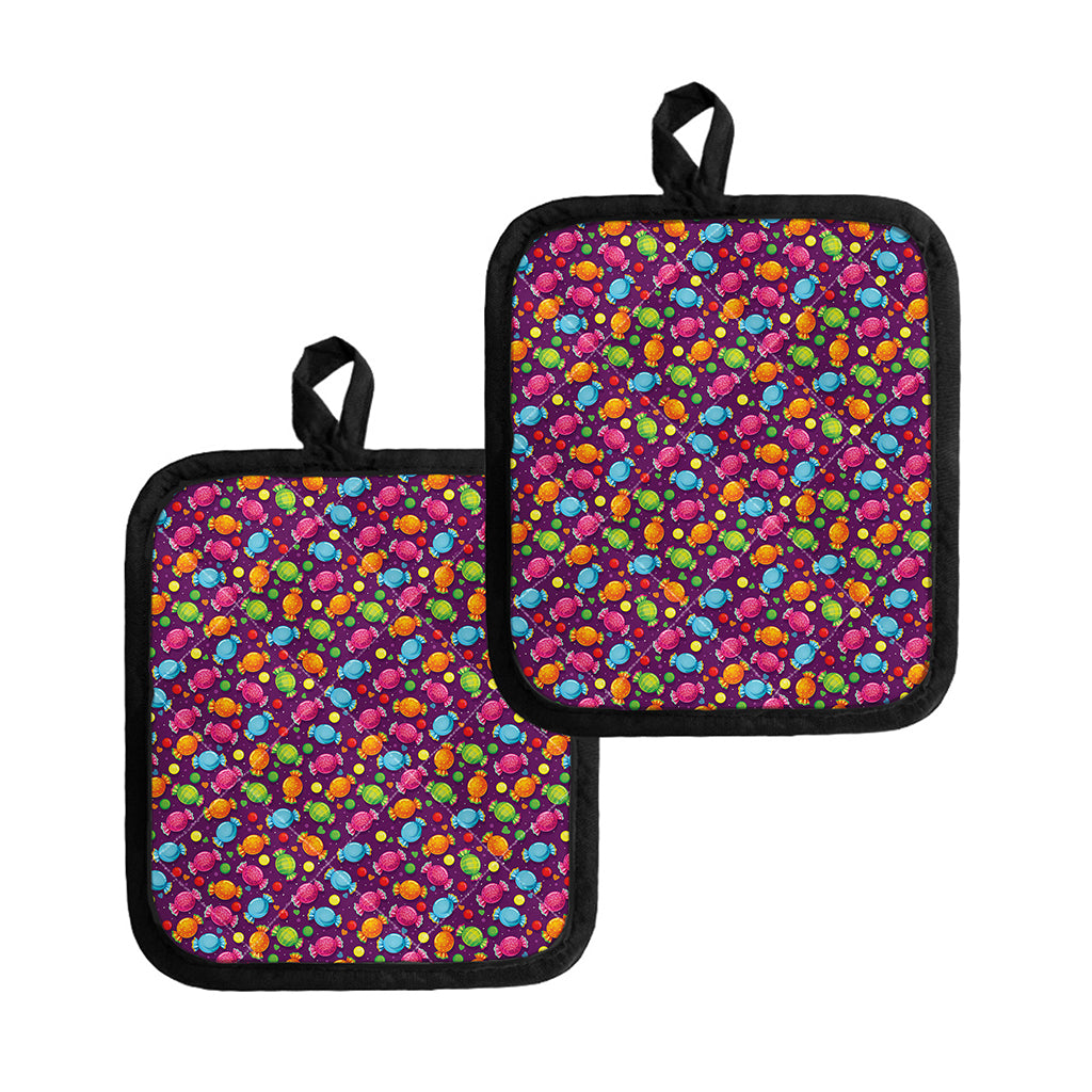 Sweet Candy Pattern Print Pot Holders