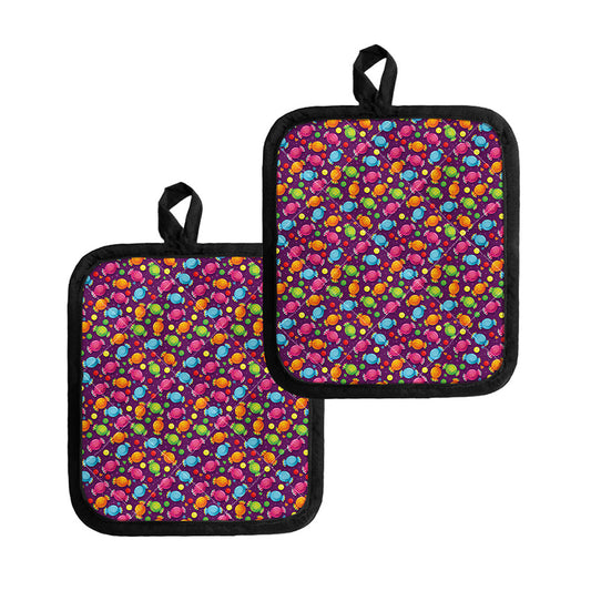 Sweet Candy Pattern Print Pot Holders