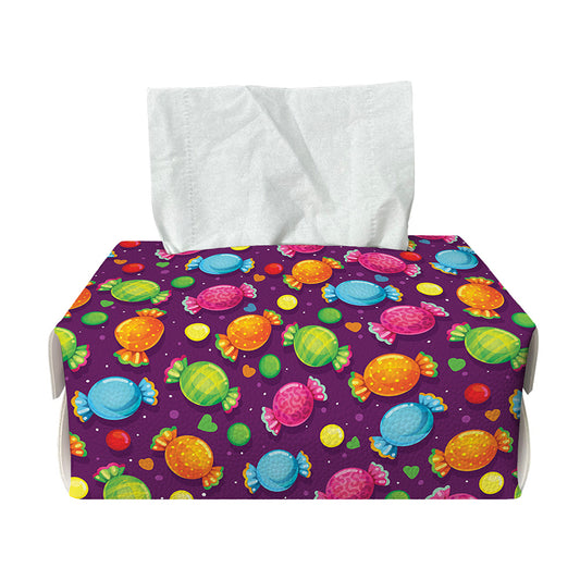 Sweet Candy Pattern Print Rectangle Tissue Box Cover