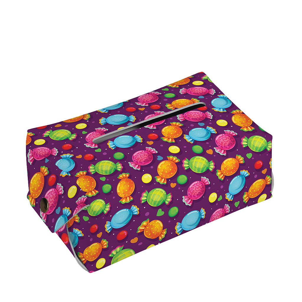 Sweet Candy Pattern Print Rectangle Tissue Box Cover