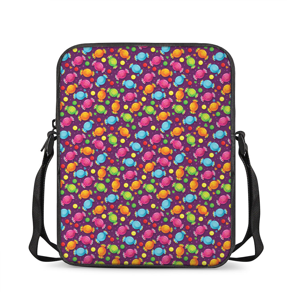 Sweet Candy Pattern Print Rectangular Crossbody Bag