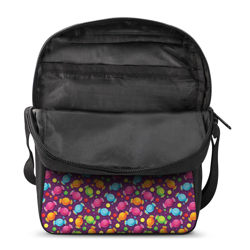 Sweet Candy Pattern Print Rectangular Crossbody Bag