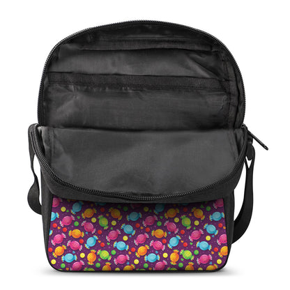 Sweet Candy Pattern Print Rectangular Crossbody Bag