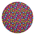 Sweet Candy Pattern Print Round Blanket