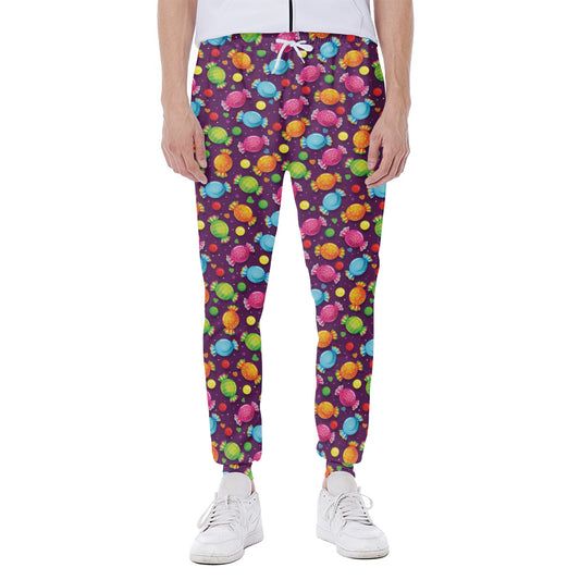 Sweet Candy Pattern Print Scuba Joggers