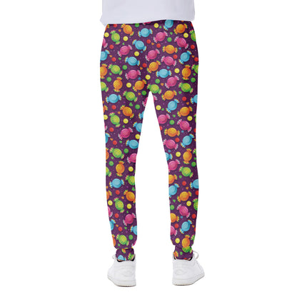 Sweet Candy Pattern Print Scuba Joggers