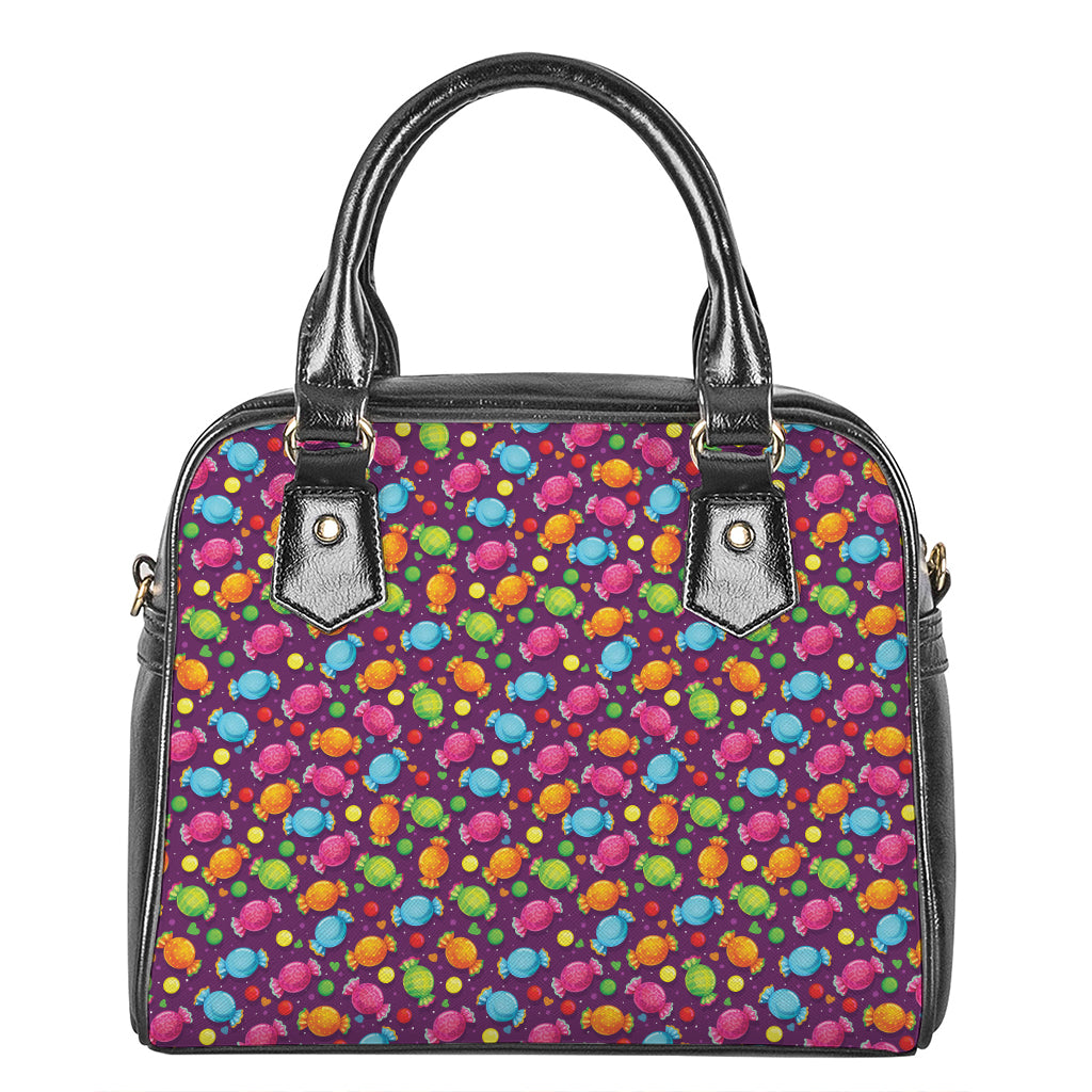 Sweet Candy Pattern Print Shoulder Handbag