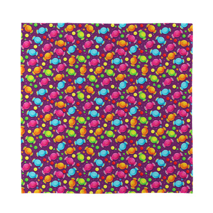 Sweet Candy Pattern Print Silk Bandana