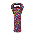 Sweet Candy Pattern Print Single Neoprene Wine Tote