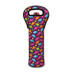 Sweet Candy Pattern Print Single Neoprene Wine Tote