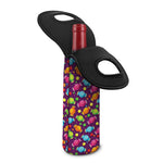 Sweet Candy Pattern Print Single Neoprene Wine Tote