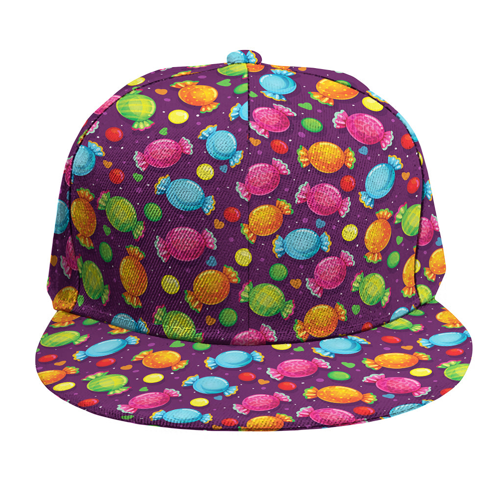 Sweet Candy Pattern Print Snapback Cap