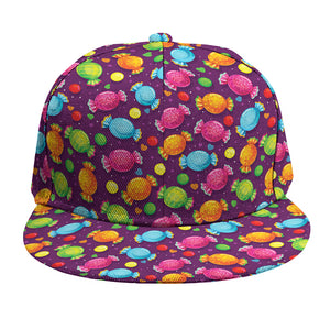 Sweet Candy Pattern Print Snapback Cap