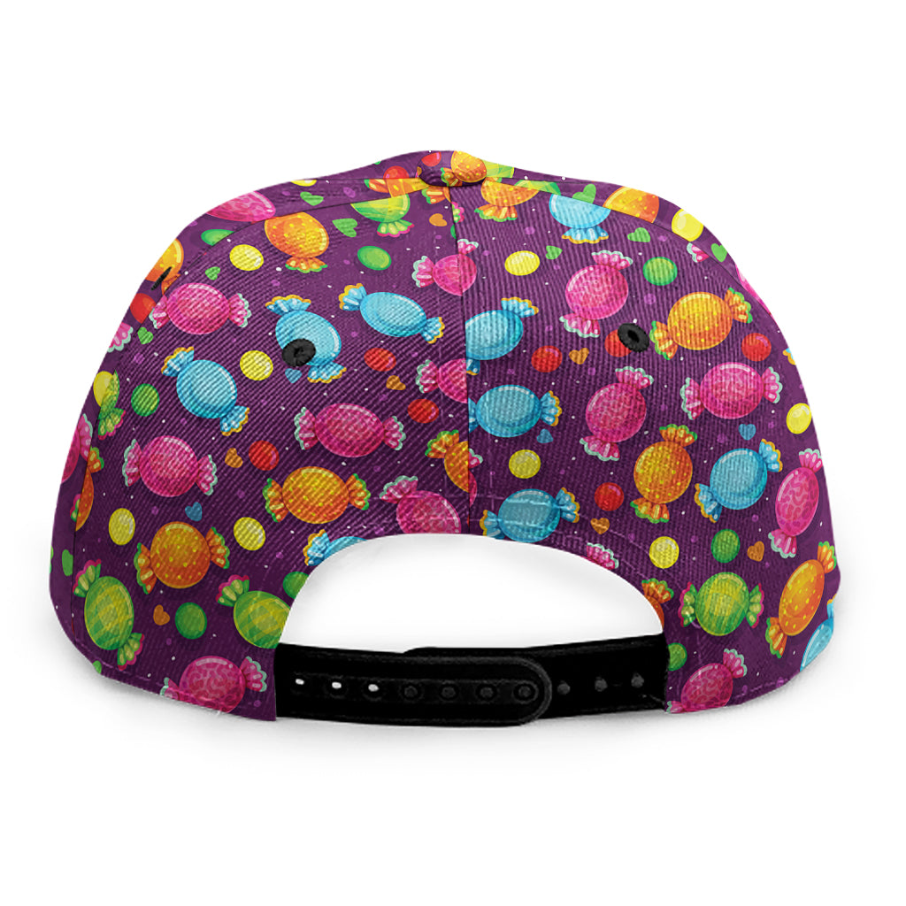 Sweet Candy Pattern Print Snapback Cap