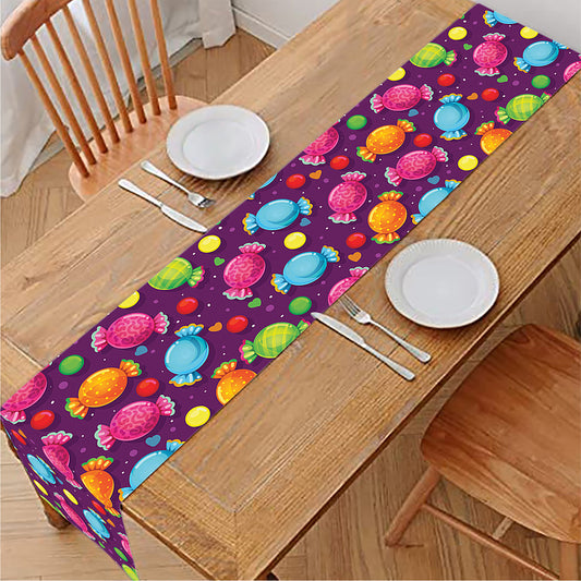 Sweet Candy Pattern Print Table Runner