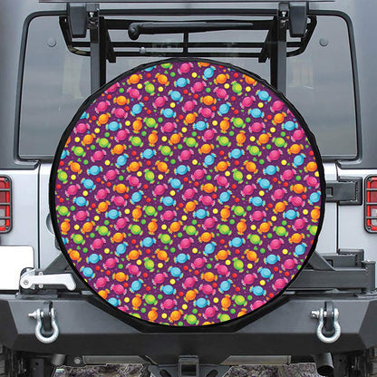 Sweet Candy Pattern Print Tire Cover