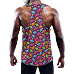 Sweet Candy Pattern Print Training Tank Top