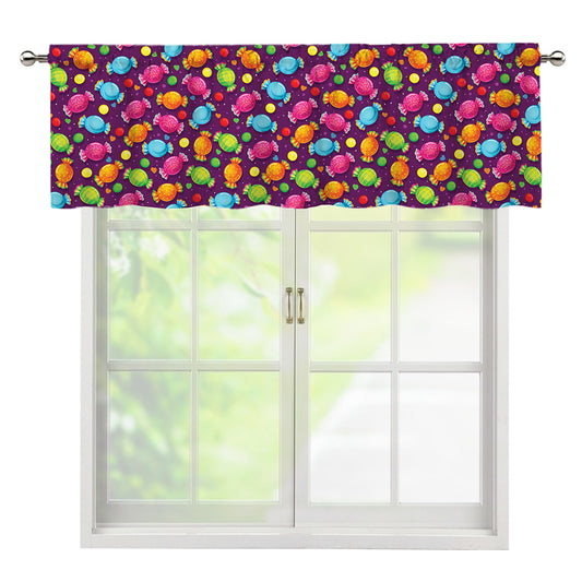 Sweet Candy Pattern Print Window Valance