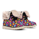 Sweet Candy Pattern Print Winter Boots