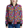 Sweet Candy Pattern Print Women's Bomber Jacket