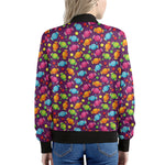 Sweet Candy Pattern Print Women's Bomber Jacket