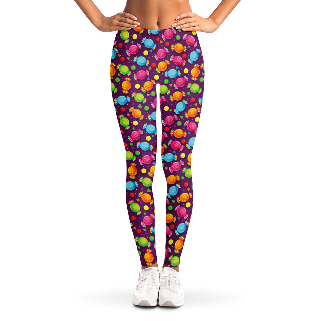 Sweet Candy Pattern Print Women's Leggings