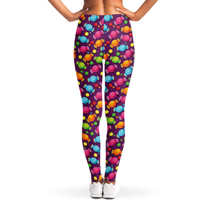 Sweet Candy Pattern Print Women's Leggings