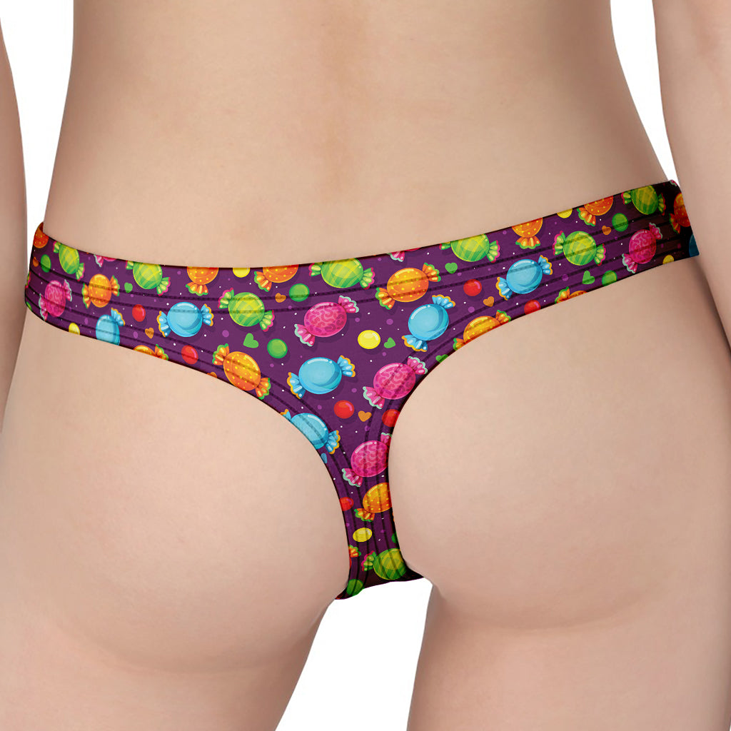 Sweet Candy Pattern Print Women's Thong